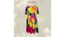 Rayon Hand Painted Kids Dress